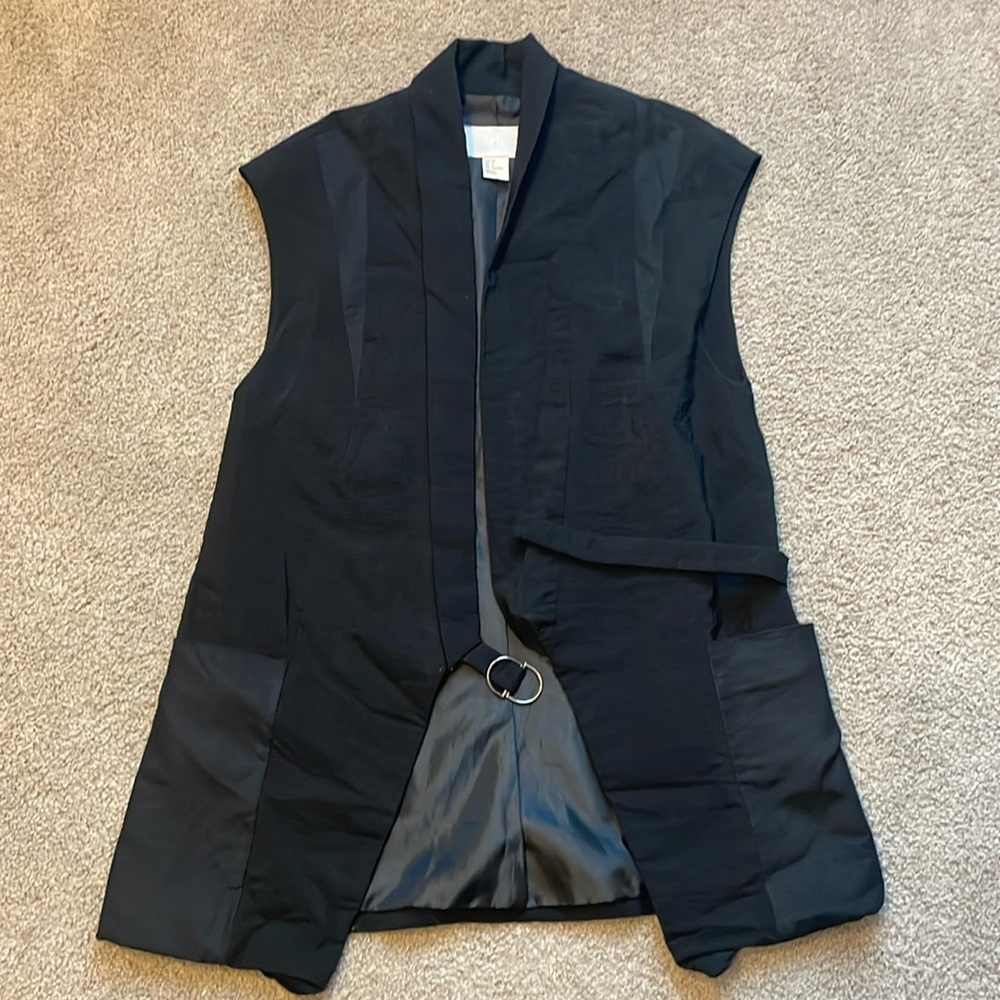 H&M Women’s Small Sleeveless Black Vest with Buckle